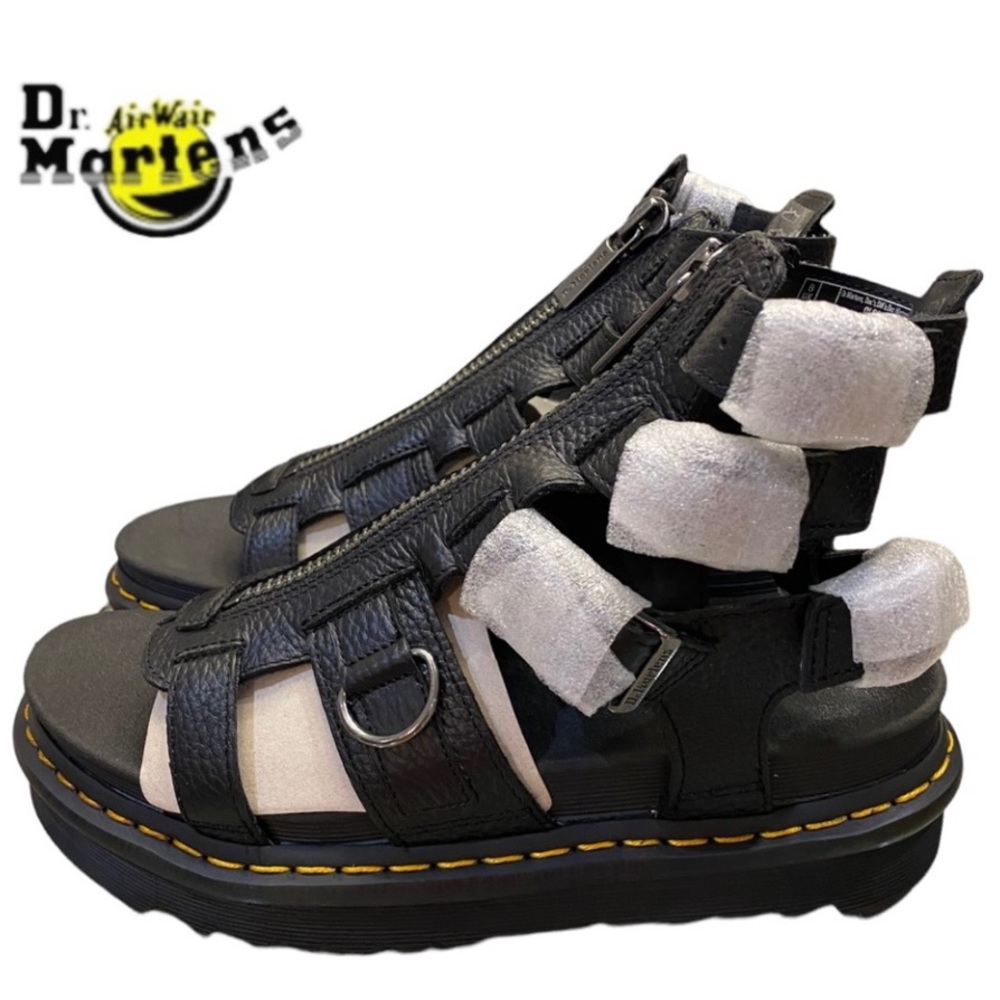Doc Martens “Olson Milled Nappa” Leather Gladiator Sandals - Picture 3 of 5